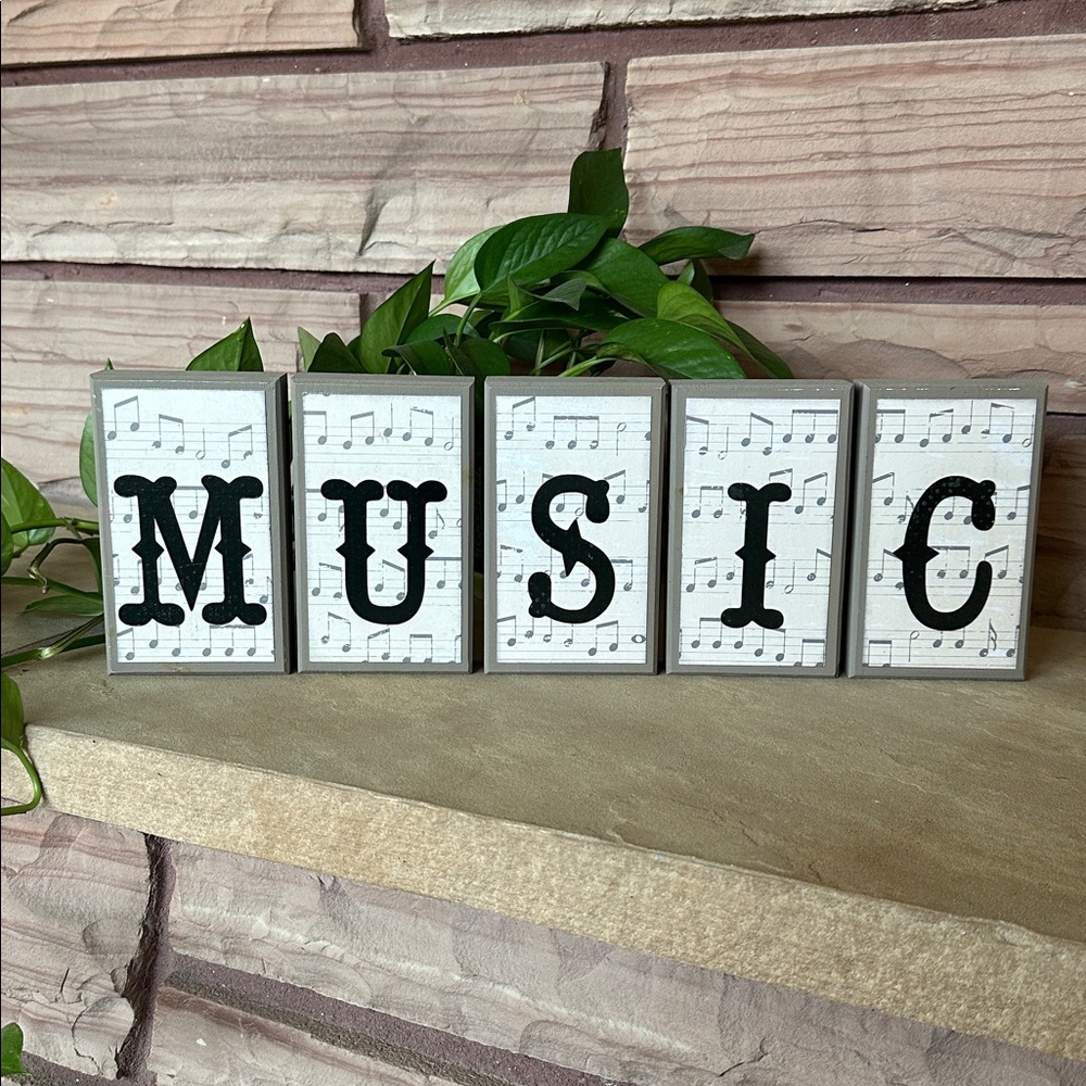 Handmade “Music” Letters